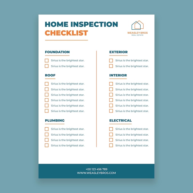 Duotone real estate check list