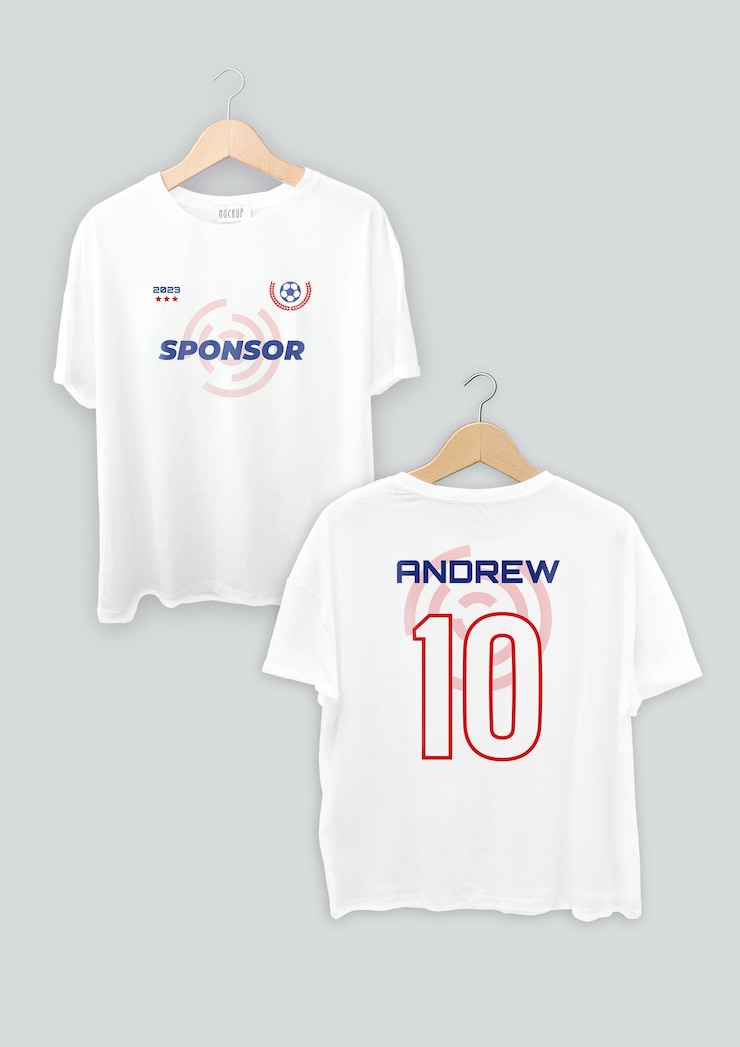 Free Vector duotone simple football player t-shirt