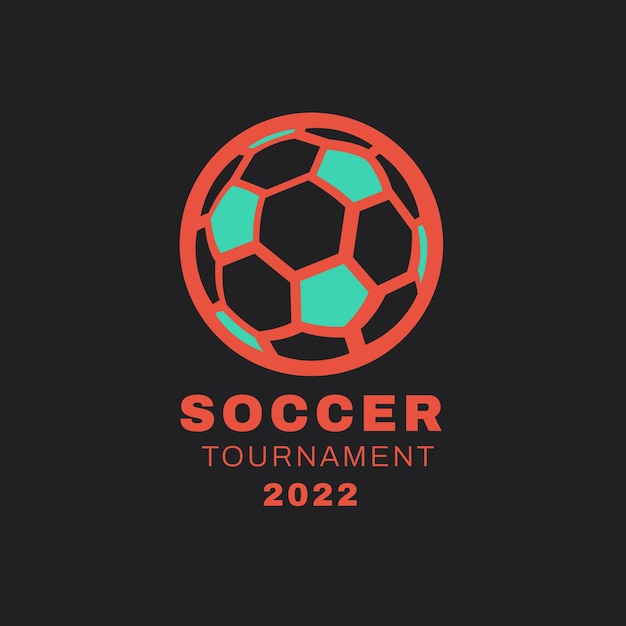 Free vector duotone soccer tournament logo