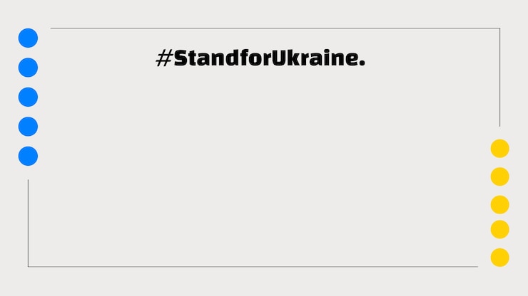 Free Vector duotone stand for ukraine zoom background