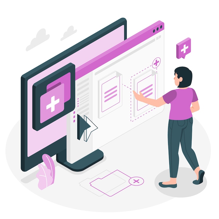 Free Vector duplicate concept illustration