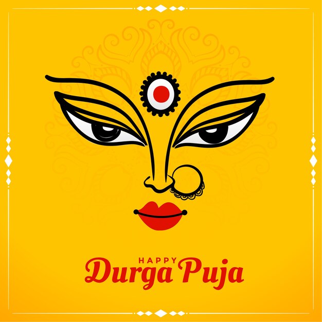 Durga pooja festival wishes card background