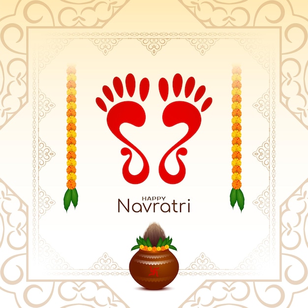 Durga puja 및 종교 힌두교 행복한 navratri 축제 배경