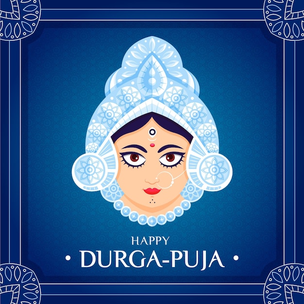 Durga-puja 축제 평면 디자인