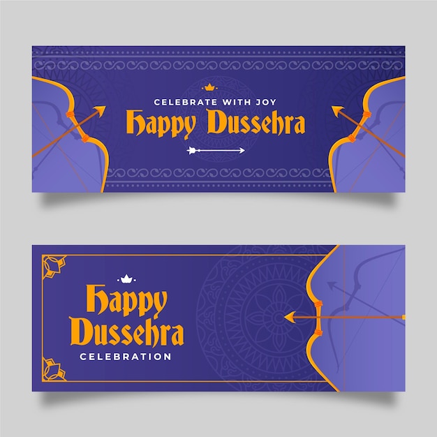 Free vector dussehra banner concept