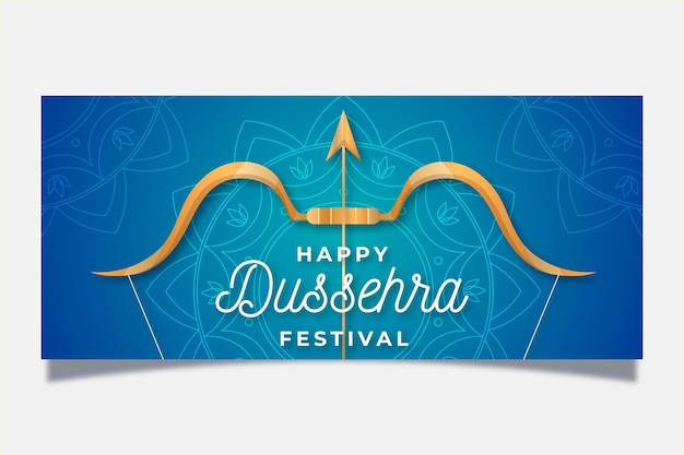 Free vector dussehra banner template