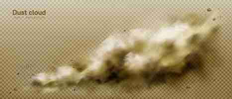 Free vector dust cloud, dirty brown smoke, heavy thick smog