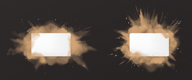 Free vector dust explotion with white