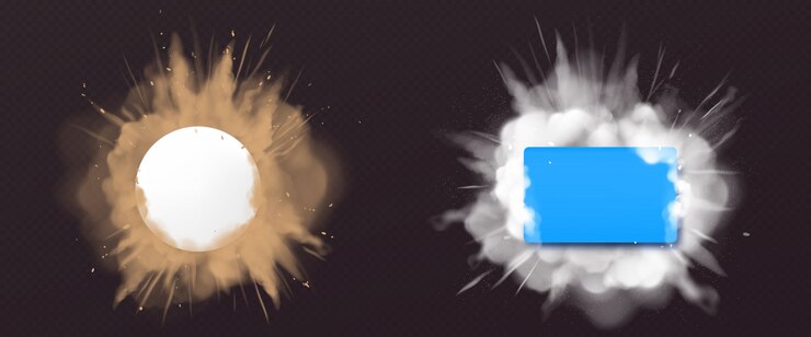 Free Vector  dust and powder explotion with banner