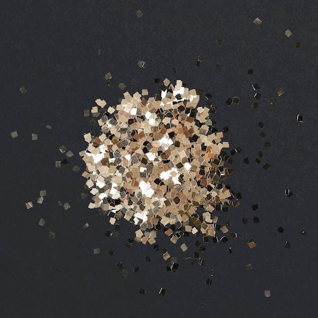 Dusty gold particles