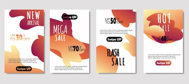 Dynamic abstract fluid mobile for sale banners Sale banner template design Mega sale special offer set design for flyer gift card Poster on wall coverbook banner social media