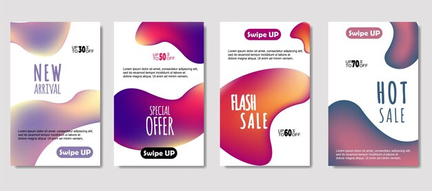 Dynamic abstract fluid mobile for sale banners Sale banner template design Mega sale special offer set design for flyer gift card Poster on wall coverbook banner social media