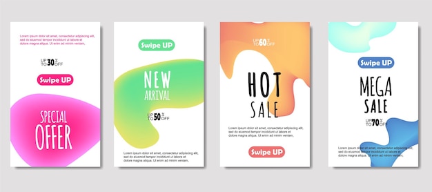 Dynamic abstract fluid mobile for sale banners Sale banner template design Mega sale special offer set design for flyer gift card Poster on wall coverbook banner social media