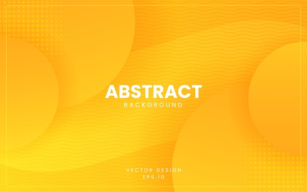 Dynamic Fluid Abstract Background Orange Color 3D Style Vector