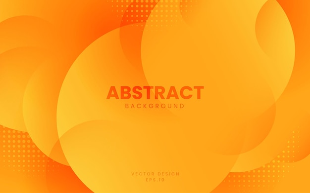 Dynamic fluid abstract background Orange color 3D style vector