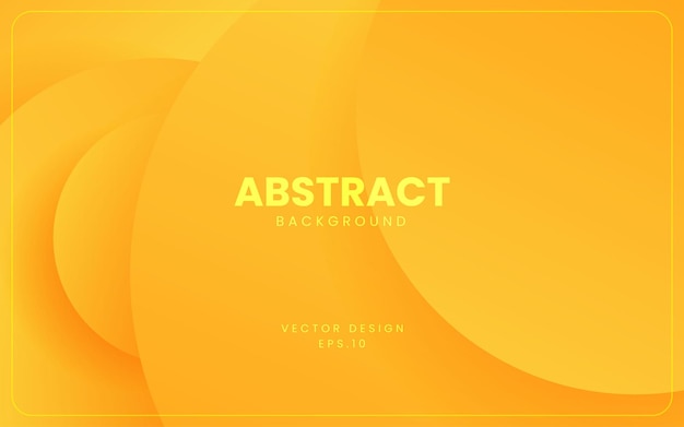 Dynamic fluid abstract background Orange color 3D style vector