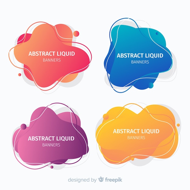 Dynamic fluid shapes banner