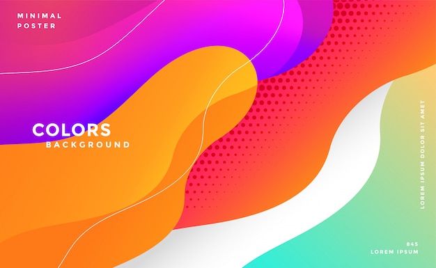 Dynamic modern colorful fluid style background