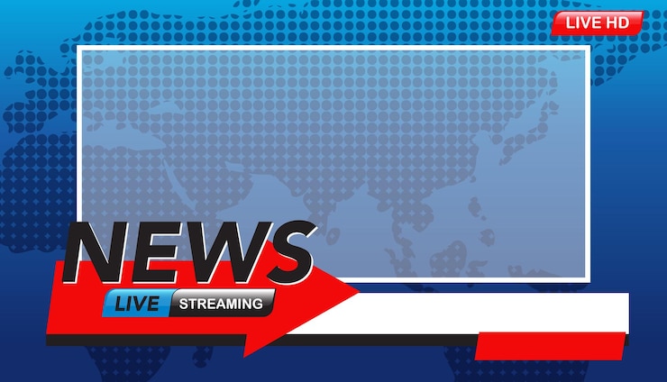 Free Vector dynamic news broadcast template