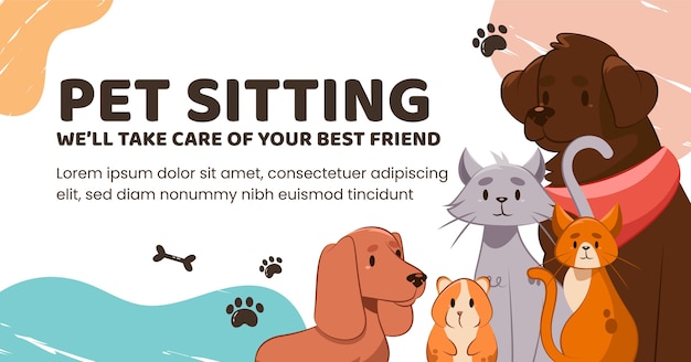 Dynamic pet sitting facebook template