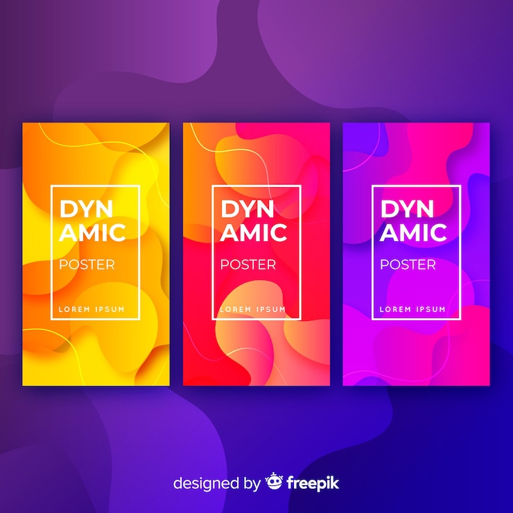 Free Vector dynamic poster collection