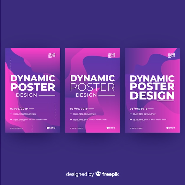 Коллекция шаблонов динамических плакатов