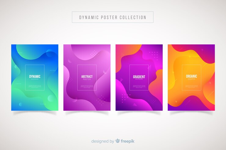 Free Vector dynamic poster template collection