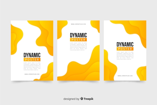 Free vector dynamic poster template collection