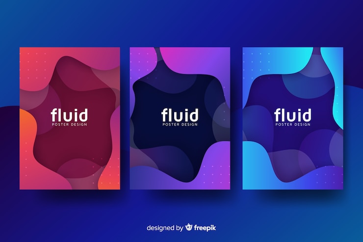 Free Vector dynamic poster template collection