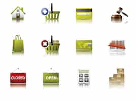 Free vector e-comerce icon collection