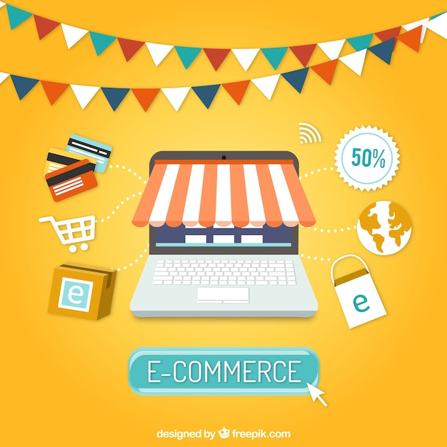 Free vector e-commerce background