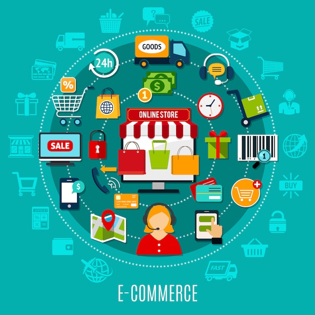 Concetto piano di e-commerce