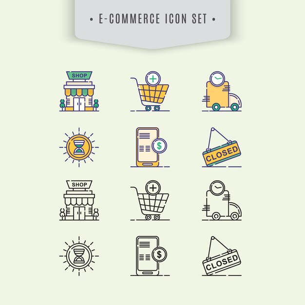 E-commerce icon set