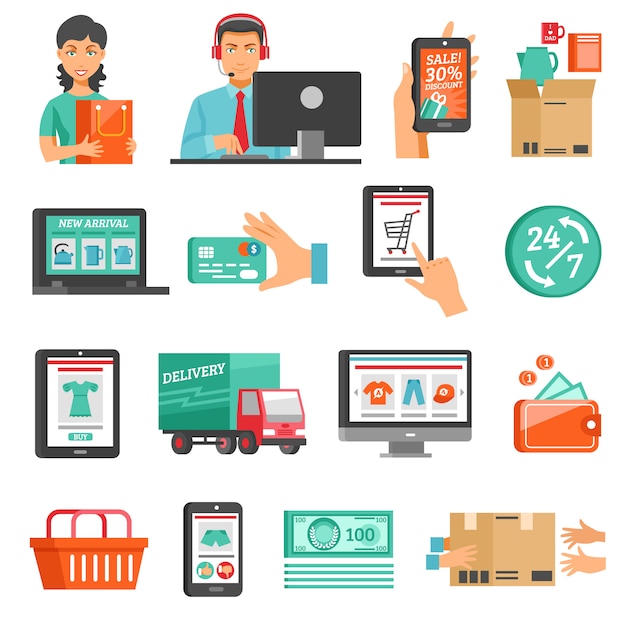 E-commerce icons set