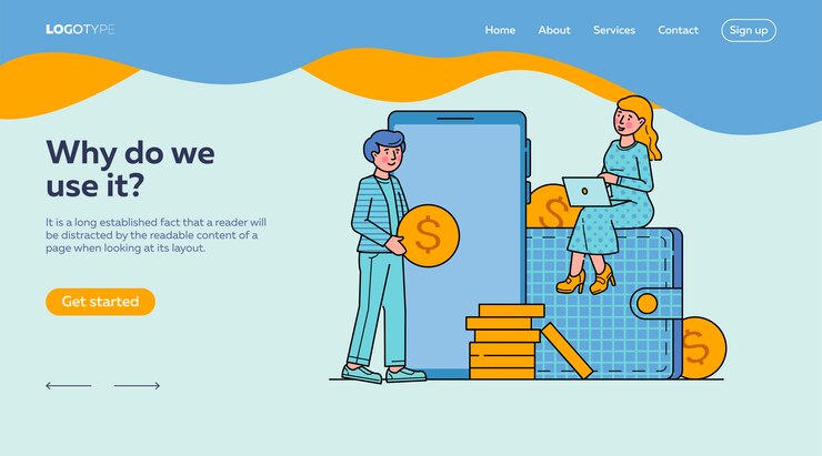 무료 Vector 전자 상거래 시장 쇼핑 온라인 방문 페이지 템플릿