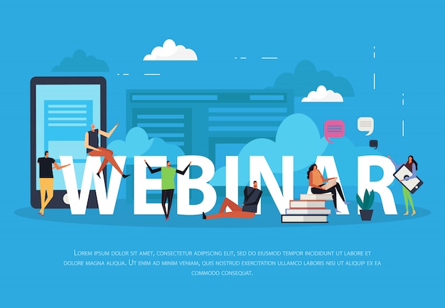 E-learning Webinar Flat Landing Page