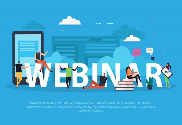 E-learning Webinar Flat Landing Page