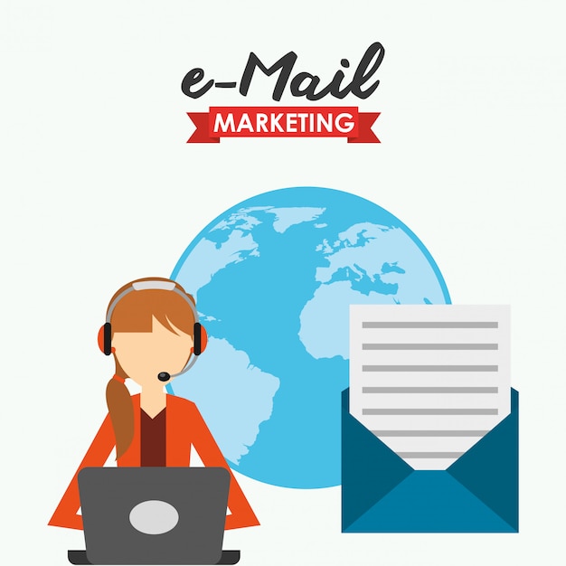 E-mail marketing illustration