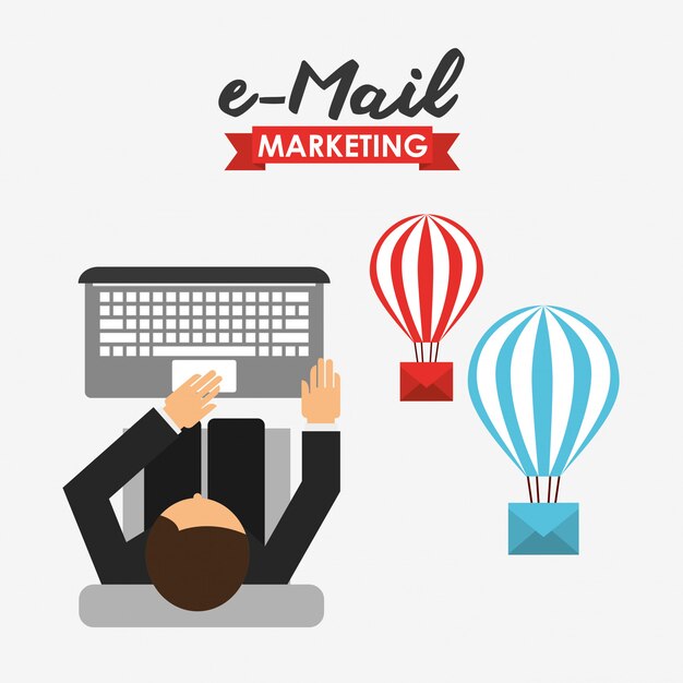 E-mail marketing illustration
