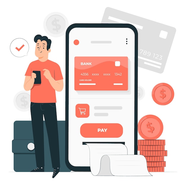 E-wallet concept illustration