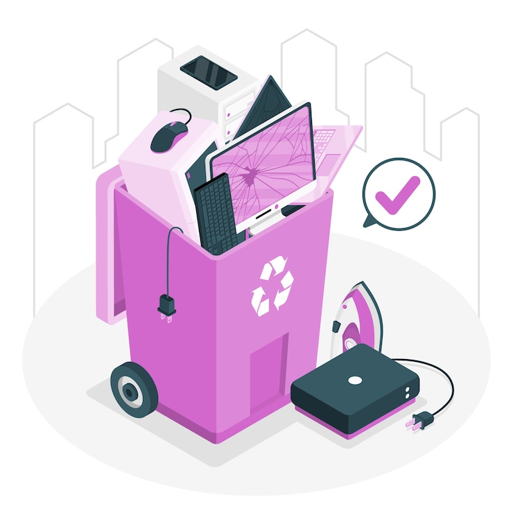 Free Vector e-waste concept illustration