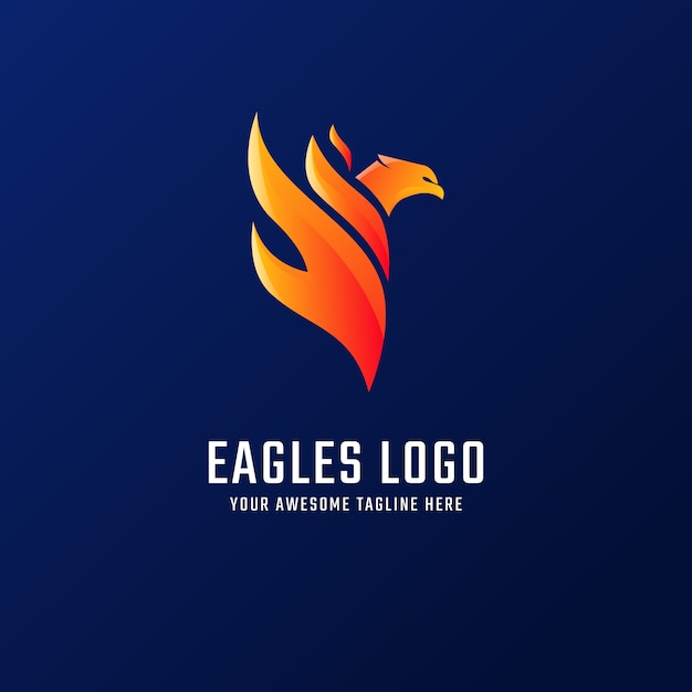 Vettore gratuito aquila logo design template