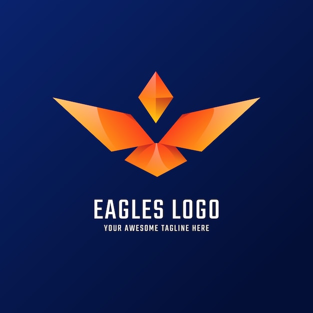 Vettore gratuito aquila logo design template