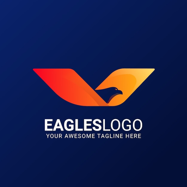 Бесплатное векторное изображение Шаблон дизайна логотипа eagle