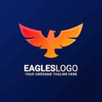 Бесплатное векторное изображение Шаблон дизайна логотипа eagle