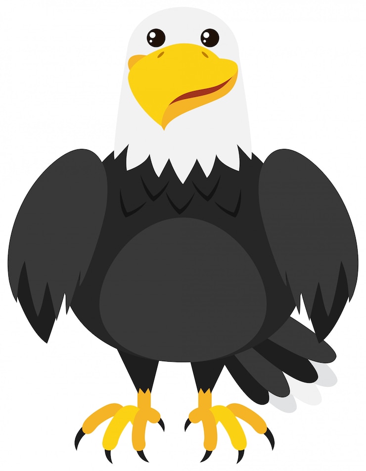 Free Vector eagle with happy face