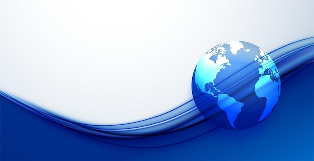 Free vector earth and blue wave background