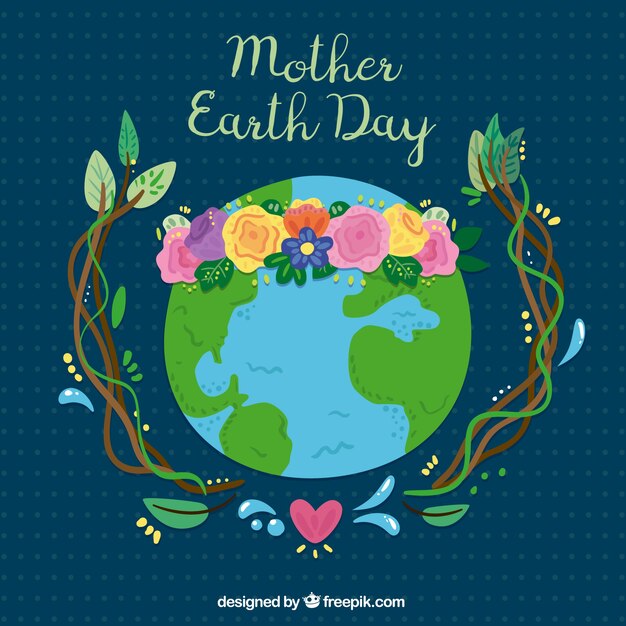 Earth day background with natural elements