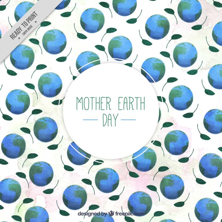 मुफ़्त वेक्टर earth day decorative watercolor background