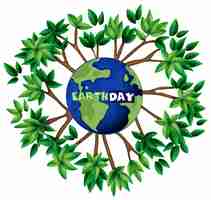 Free vector an earth day illustration